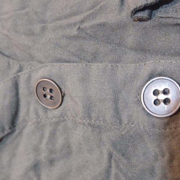 EUC Derek❤️Heart Button Up Short Sleeved Dress w/ Drawstring Waist - Picture 8 of 9